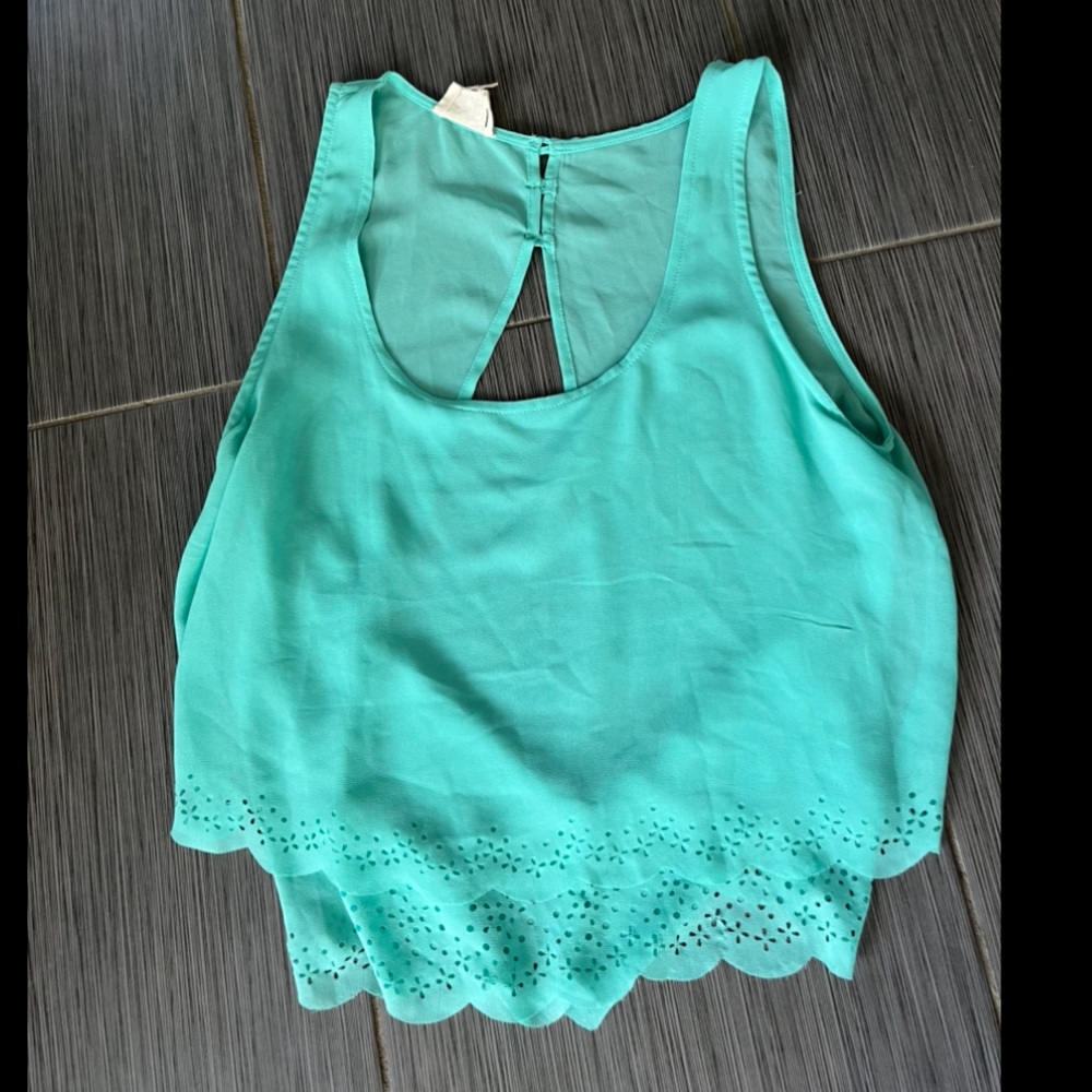 Open back crop tank